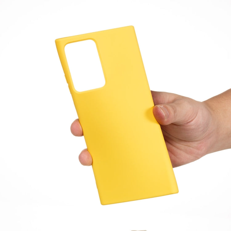 For Samsung Galaxy Note20 Ultra Pure Color Liquid Silicone Shockproof Full Coverage Case