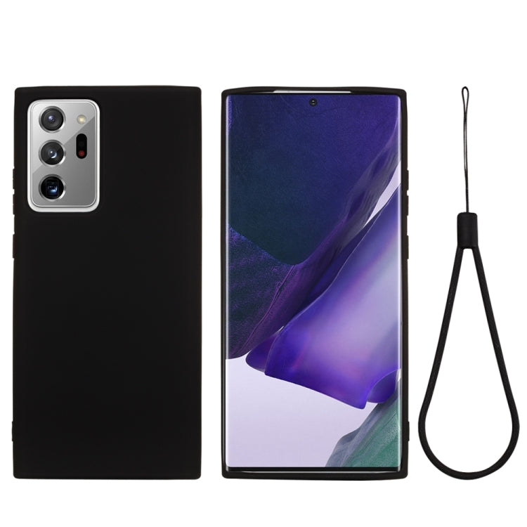 For Samsung Galaxy Note20 Ultra Pure Color Liquid Silicone Shockproof Full Coverage Case