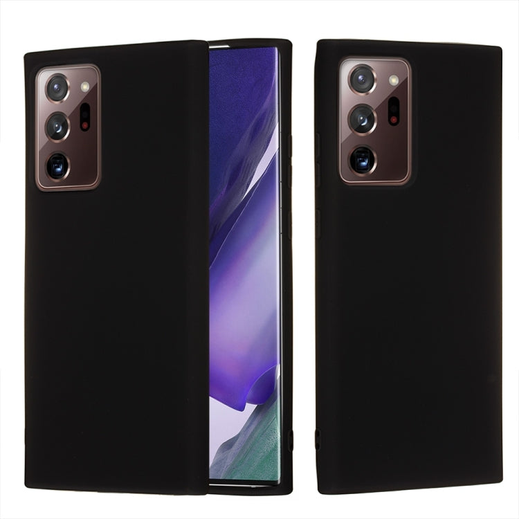 For Samsung Galaxy Note20 Ultra Pure Color Liquid Silicone Shockproof Full Coverage Case