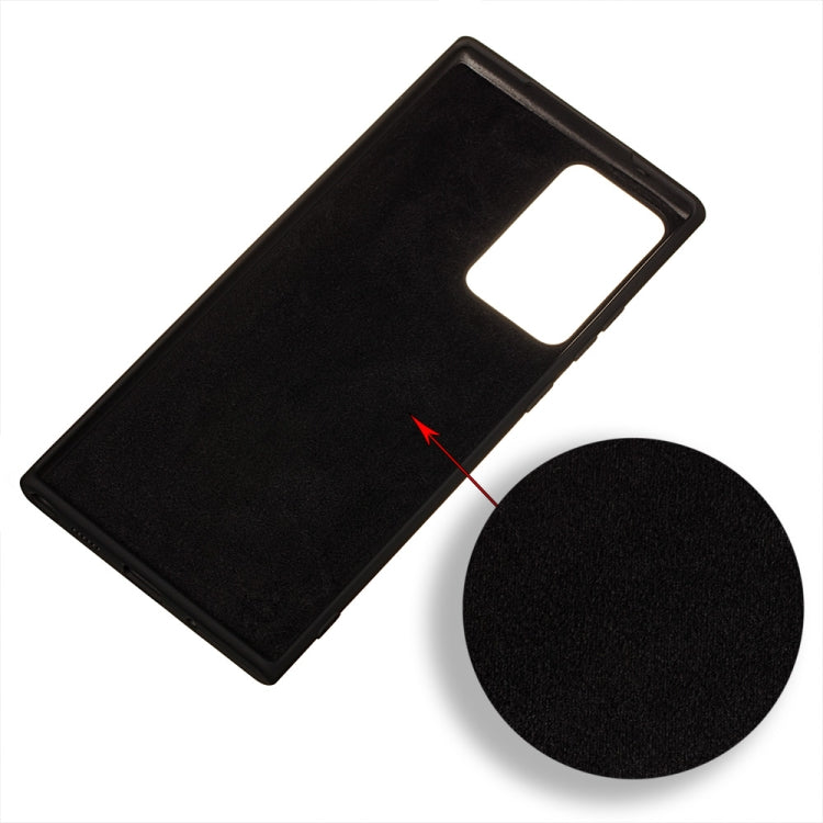 For Samsung Galaxy Note20 Ultra Pure Color Liquid Silicone Shockproof Full Coverage Case