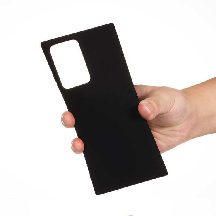 For Samsung Galaxy Note20 Ultra Pure Color Liquid Silicone Shockproof Full Coverage Case