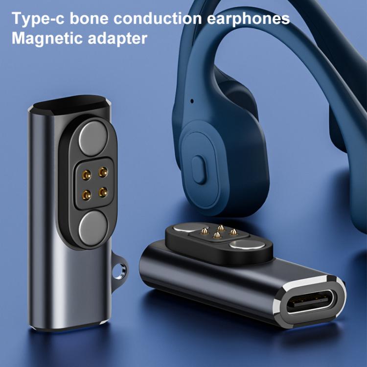 Bone Conduction Earphone USB-C / Type-C Interface Adapter Converter - Black
