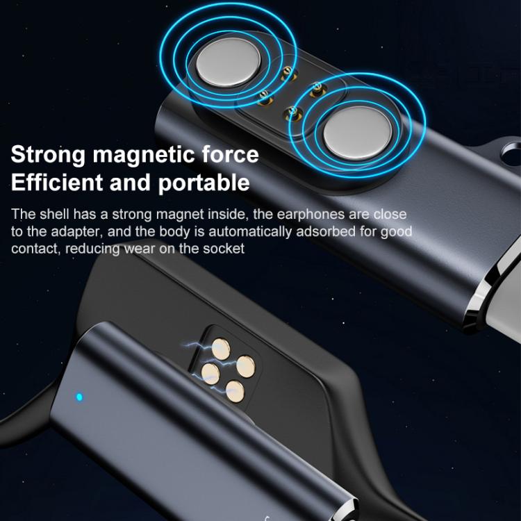 Bone Conduction Earphone USB-C / Type-C Interface Adapter Converter - Black