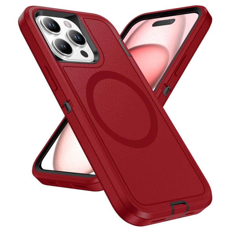 For iPhone 16 Pro Max Life Waterproof Rugged MagSafe Magnetic Phone Case