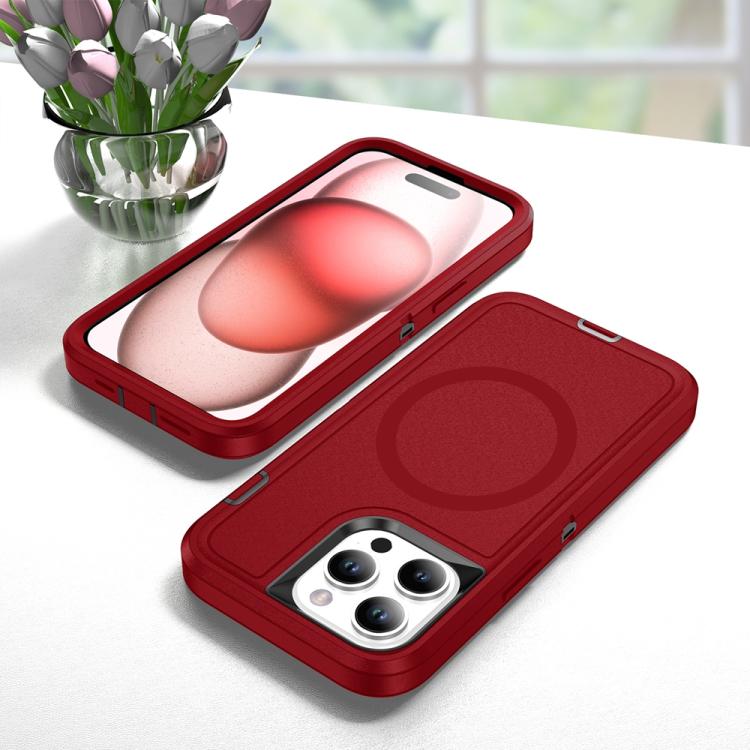 For iPhone 15 Pro Max Life Waterproof Rugged MagSafe Magnetic Phone Case