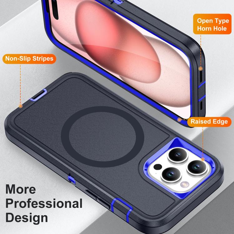 For iPhone 15 Pro Max Life Waterproof Rugged MagSafe Magnetic Phone Case