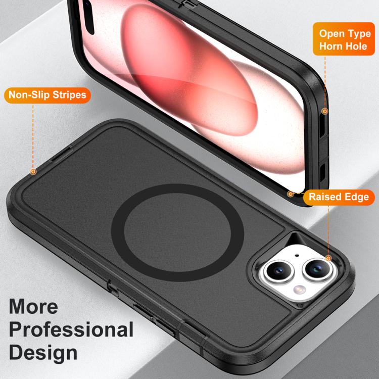 For iPhone 14 Plus / 15 Plus Life Waterproof Rugged MagSafe Magnetic Phone Case