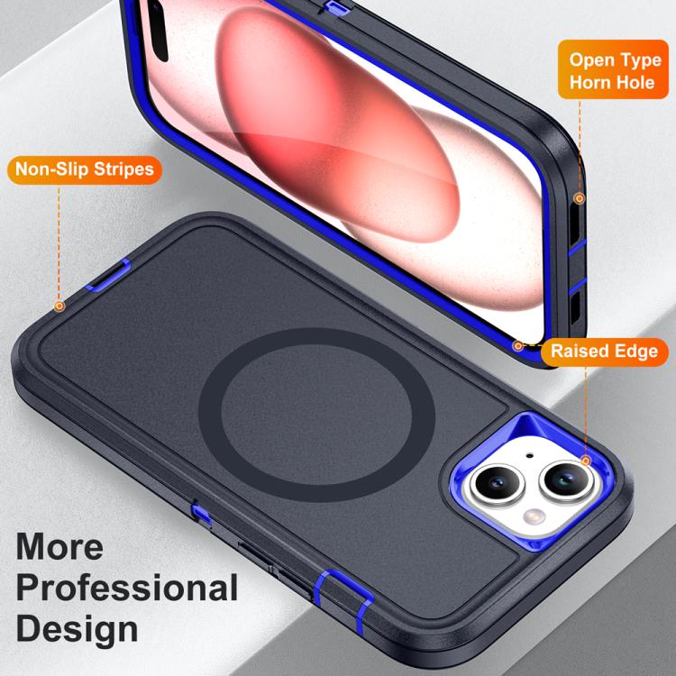 For iPhone 14 Plus / 15 Plus Life Waterproof Rugged MagSafe Magnetic Phone Case