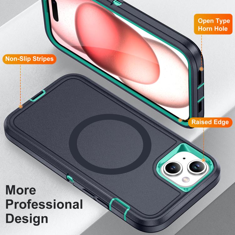 For iPhone 14 Plus / 15 Plus Life Waterproof Rugged MagSafe Magnetic Phone Case