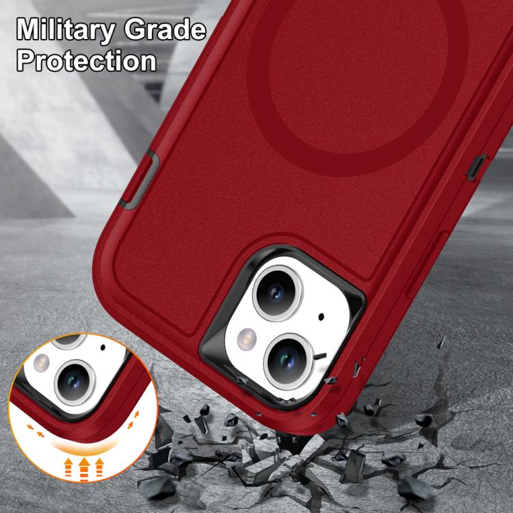 For iPhone 15 Life Waterproof Rugged MagSafe Magnetic Phone Case