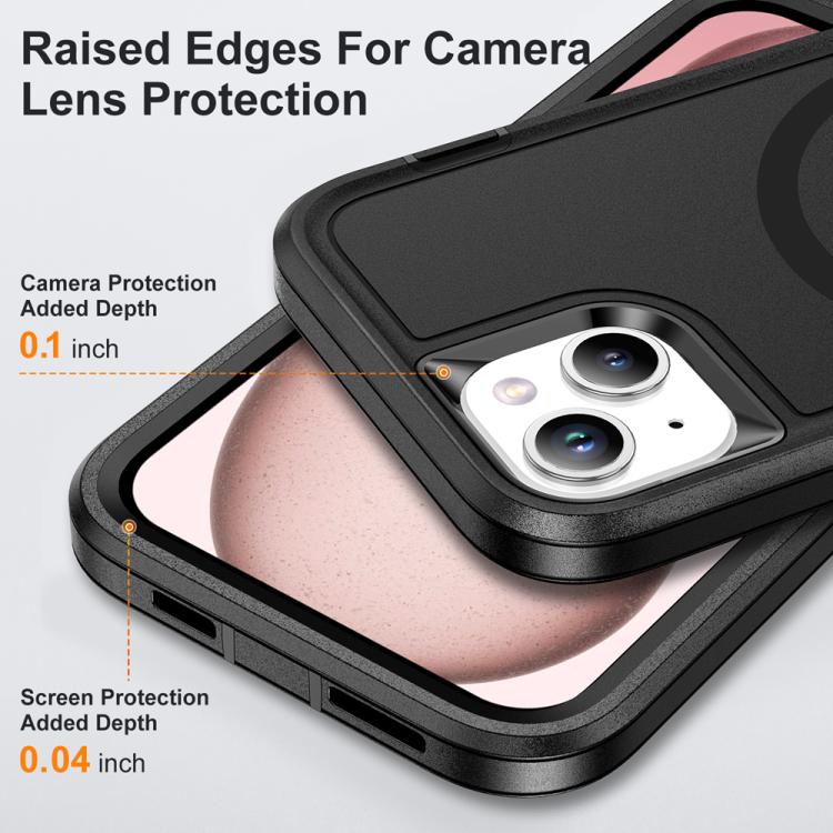 For iPhone 15 Life Waterproof Rugged MagSafe Magnetic Phone Case