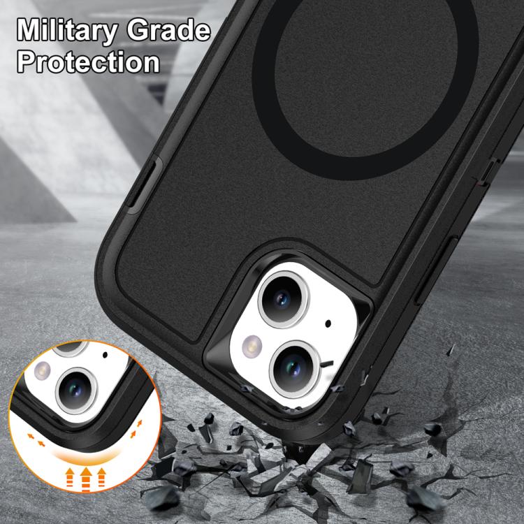 For iPhone 15 Life Waterproof Rugged MagSafe Magnetic Phone Case