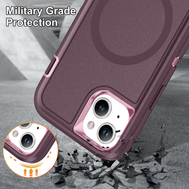 For iPhone 15 Life Waterproof Rugged MagSafe Magnetic Phone Case