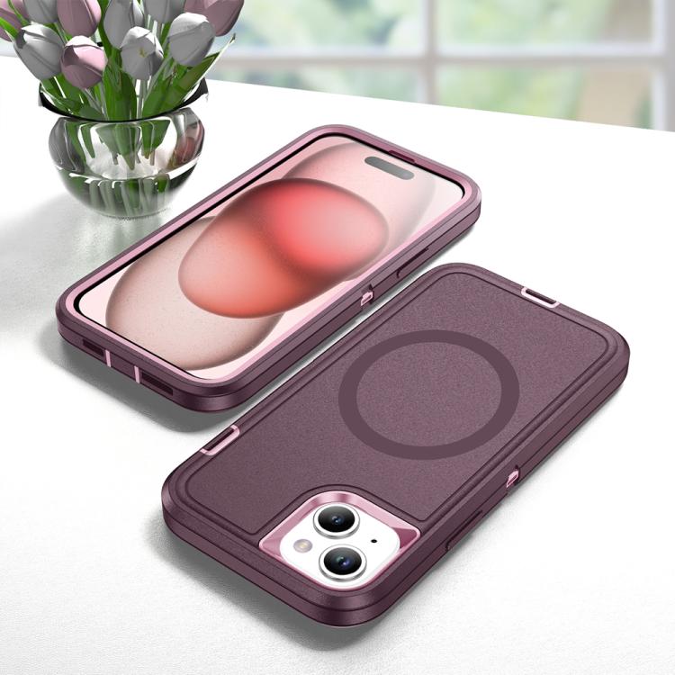 For iPhone 15 Life Waterproof Rugged MagSafe Magnetic Phone Case