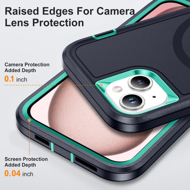 For iPhone 15 Life Waterproof Rugged MagSafe Magnetic Phone Case