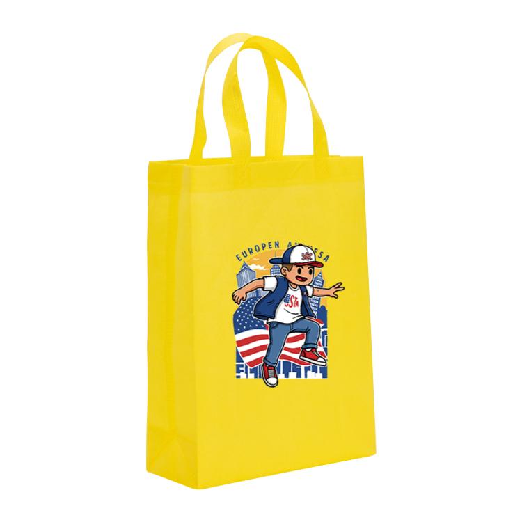 Boy Printed Non-woven Fabric Bag Print On Your Demand, Size:35x25x10cm