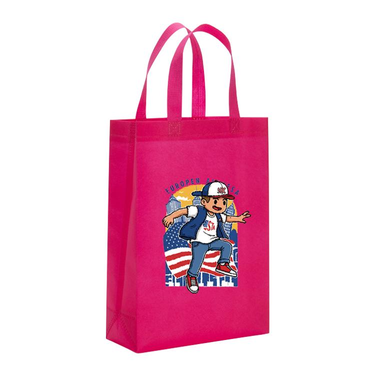 Boy Printed Non-woven Fabric Bag Print On Your Demand, Size:35x25x10cm