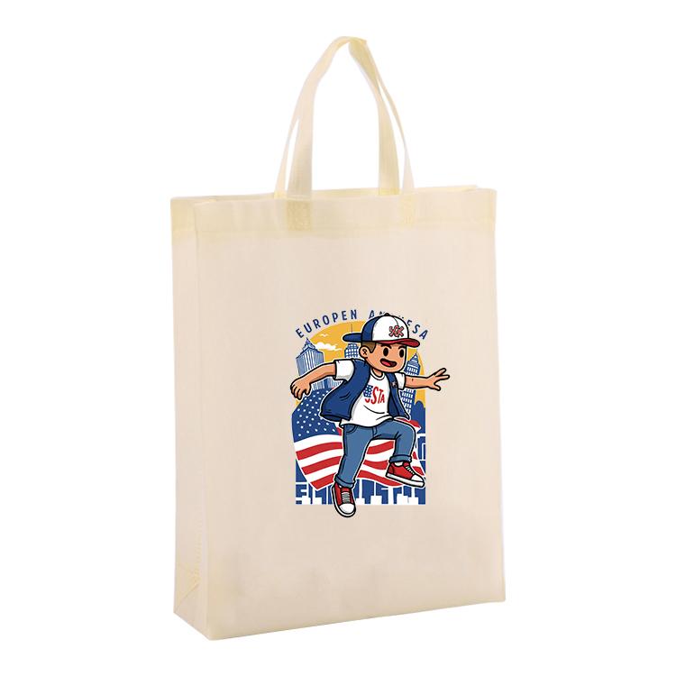 Boy Printed Non-woven Fabric Bag Print On Your Demand, Size:35x25x10cm