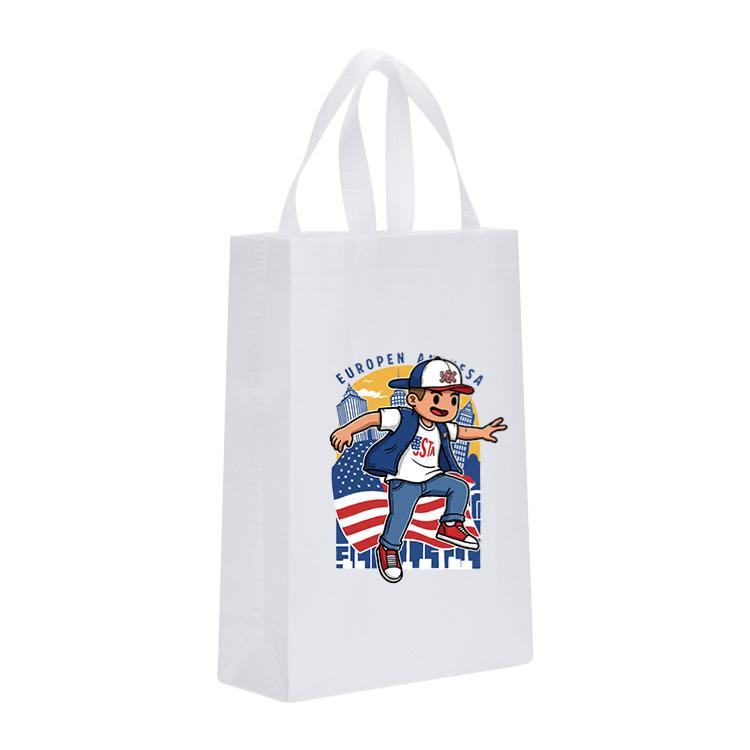 Boy Printed Non-woven Fabric Bag Print On Your Demand, Size:41x35x12cm