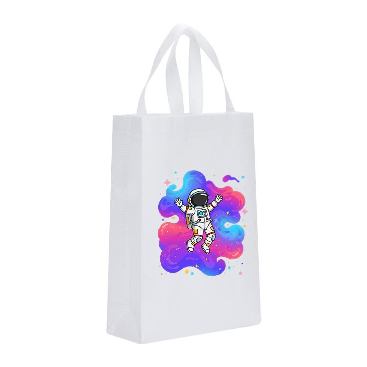 Astronaut Printed Non-woven Fabric Bag Print On Your Demand, Size:35x25x10cm