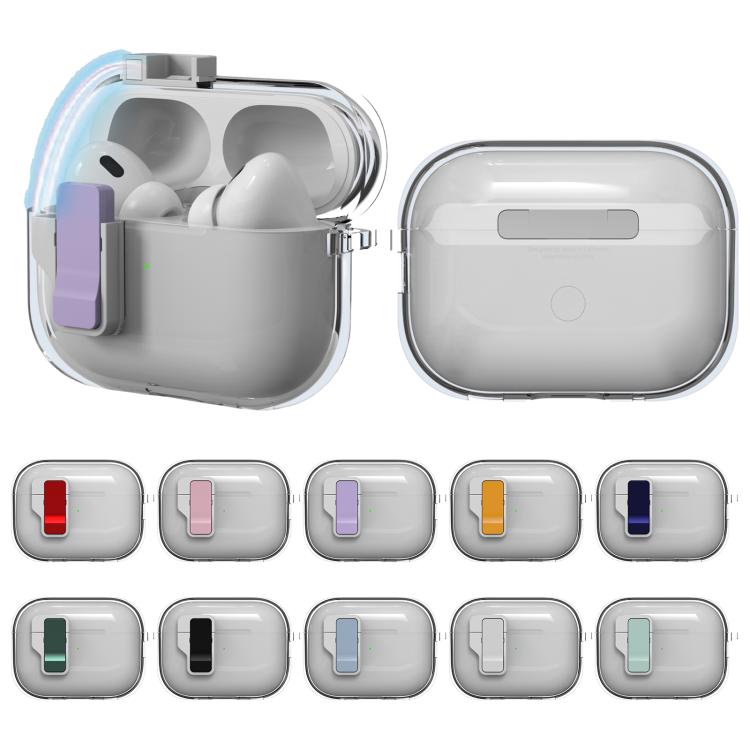 For AirPods Pro 2 Ice Crystals Wireless Earphones Case with Magnetic Switch