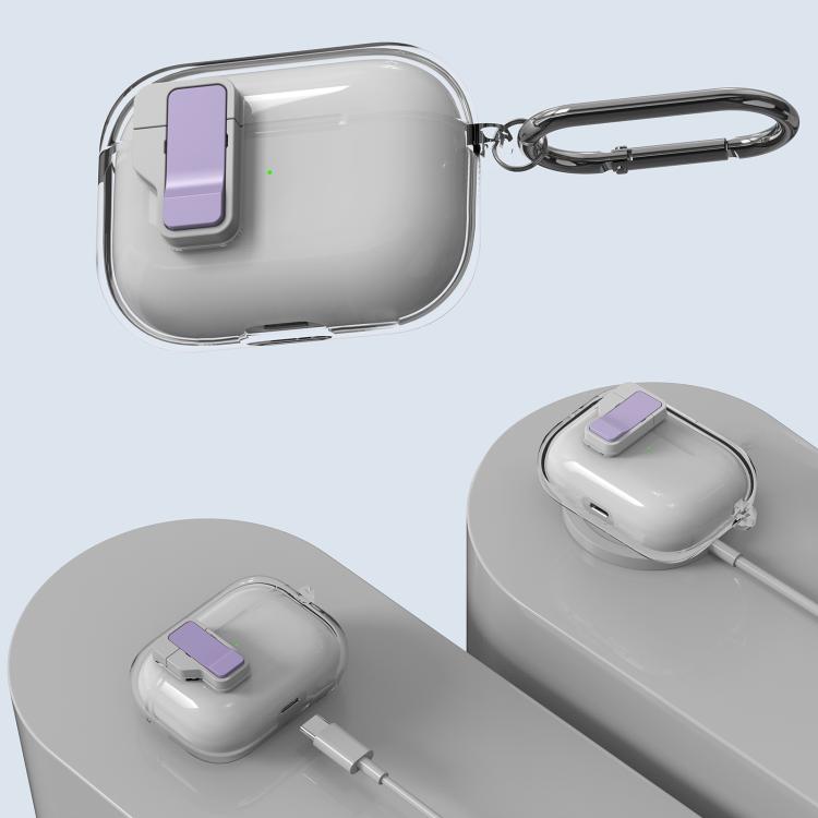 For AirPods Pro 2 Ice Crystals Wireless Earphones Case with Magnetic Switch