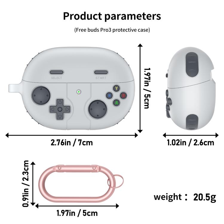 For Huawei Freebuds Pro 3 / Pro 4 Retro Game Console Style Silicone Earbuds Case