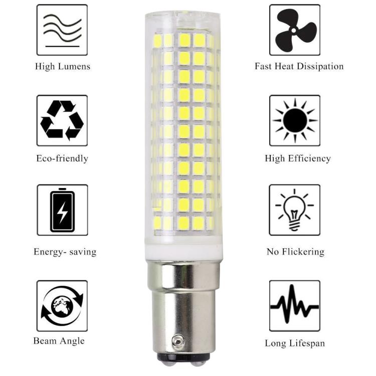 BA15D 15W 136 LEDs SMD 2835 Dimmable Corn Light Bulb, AC110V
