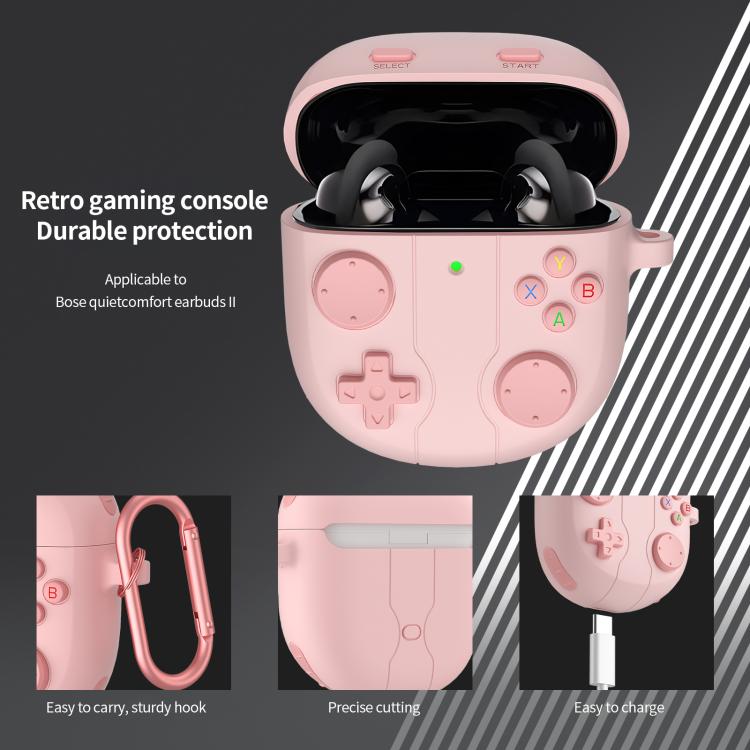 For Bose QuietComfort Earbuds II Retro Game Console Style Silicone Earbuds Case