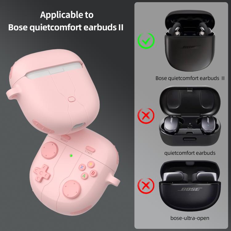 For Bose QuietComfort Earbuds II Retro Game Console Style Silicone Earbuds Case