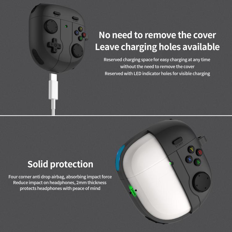 For Bose QuietComfort Earbuds II Retro Game Console Style Silicone Earbuds Case