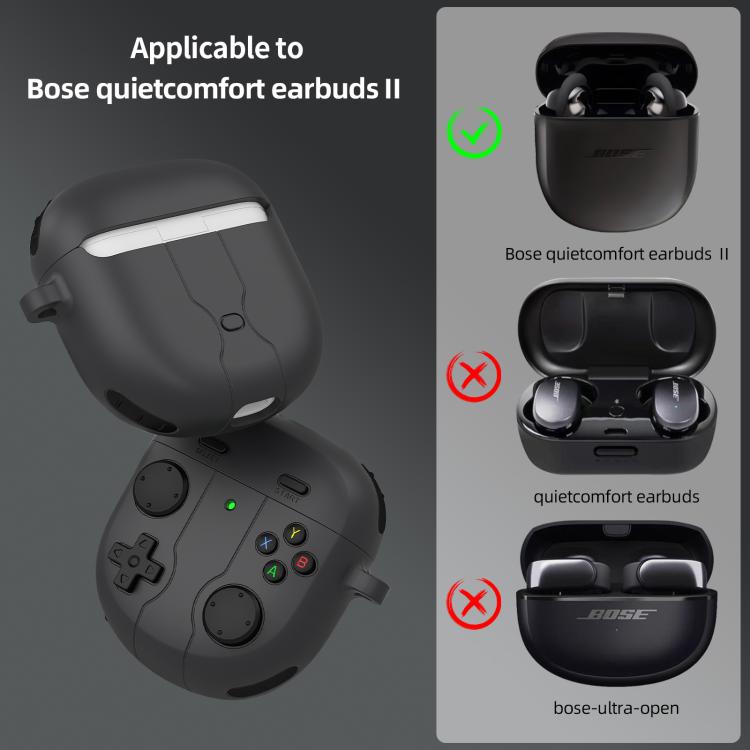 For Bose QuietComfort Earbuds II Retro Game Console Style Silicone Earbuds Case