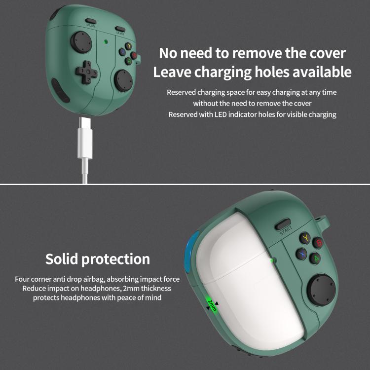 For Bose QuietComfort Earbuds II Retro Game Console Style Silicone Earbuds Case