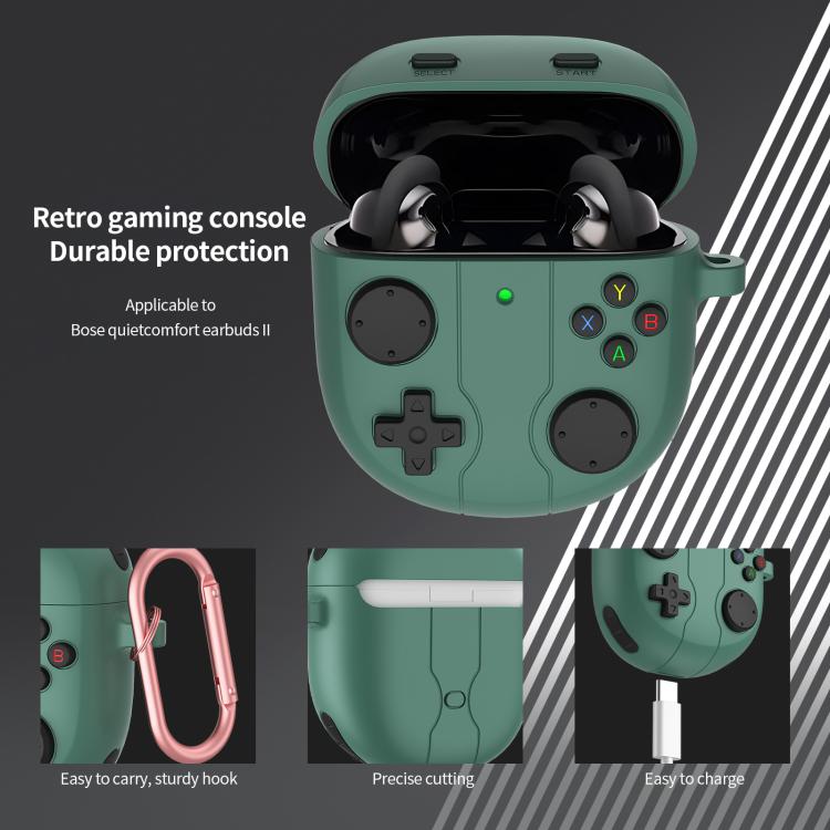 For Bose QuietComfort Earbuds II Retro Game Console Style Silicone Earbuds Case