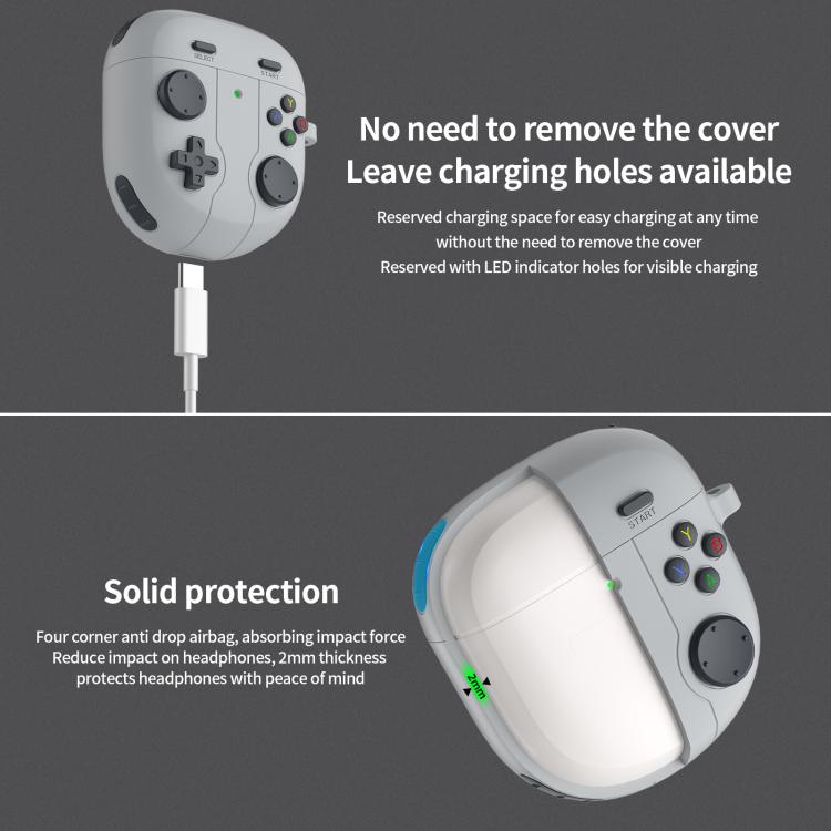 For Bose QuietComfort Earbuds II Retro Game Console Style Silicone Earbuds Case