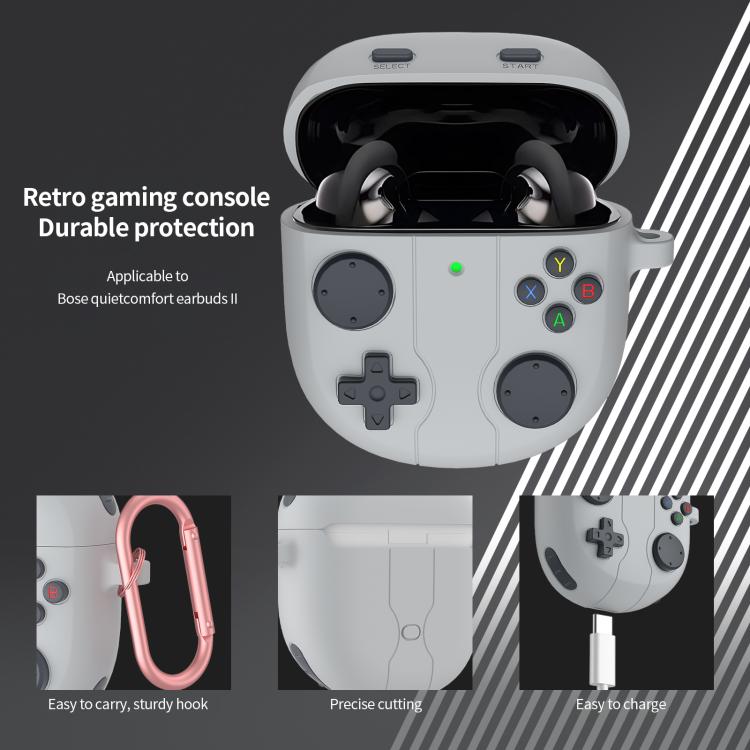 For Bose QuietComfort Earbuds II Retro Game Console Style Silicone Earbuds Case