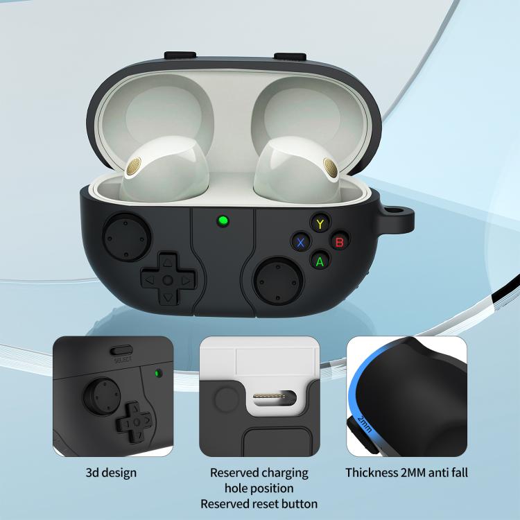 For Sony WF-1000XM5 Retro Game Console Style Silicone Earbuds Case