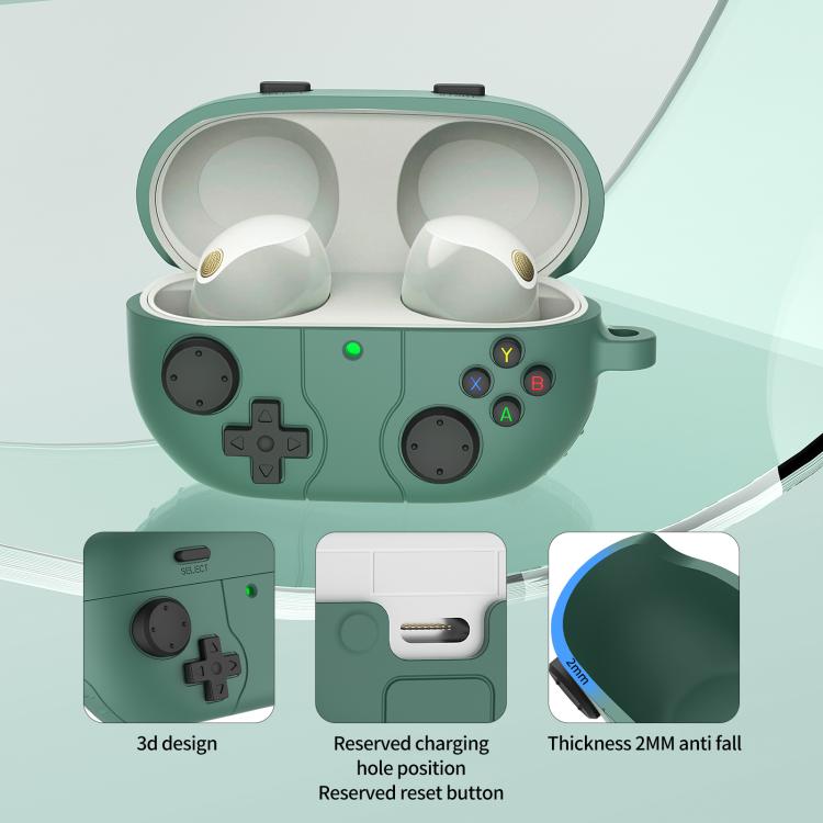 For Sony WF-1000XM5 Retro Game Console Style Silicone Earbuds Case