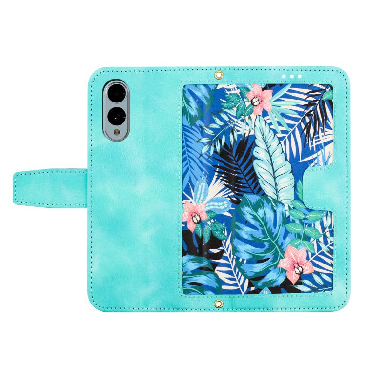 For Fujitsu Arrows We2 Floral Pattern Leather Phone Case with Lanyard