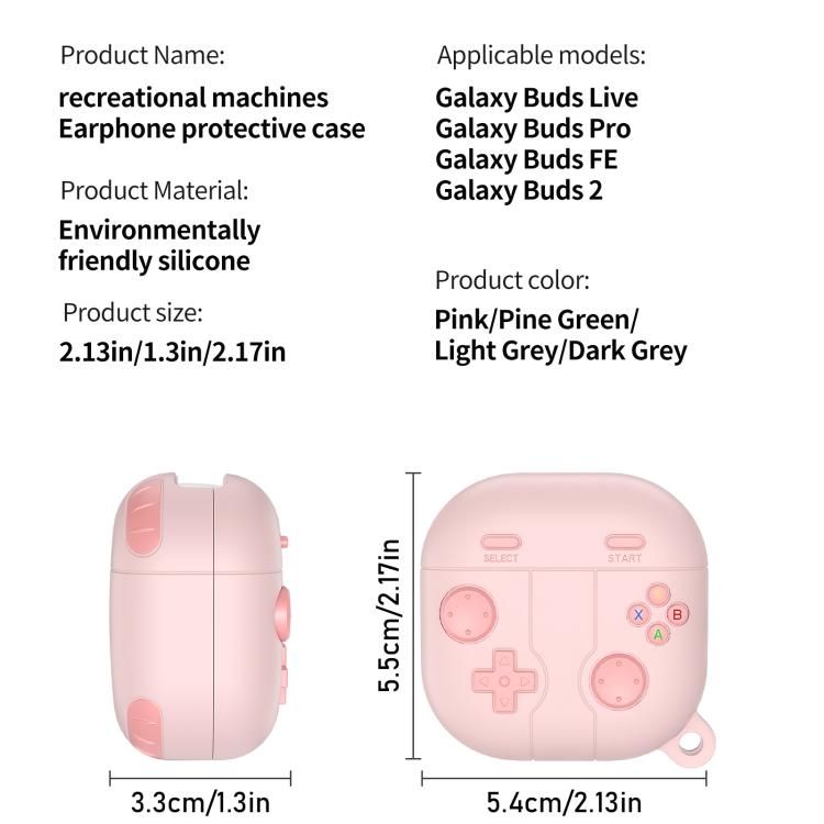 For Samsung Galaxy Buds Live Retro Game Console Style Silicone Earbuds Case