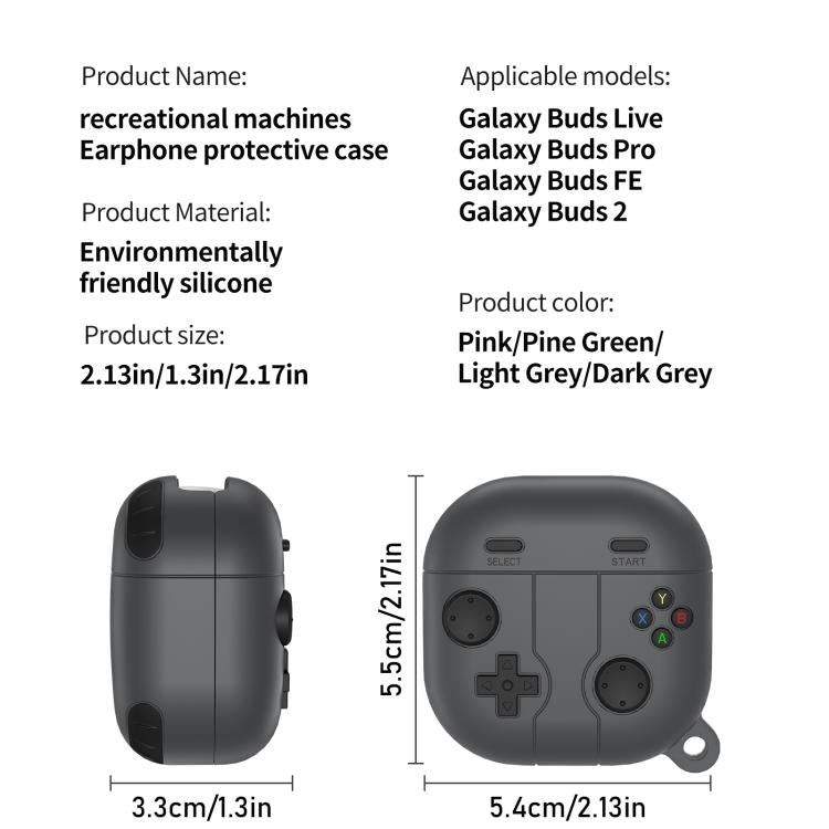 For Samsung Galaxy Buds Live Retro Game Console Style Silicone Earbuds Case