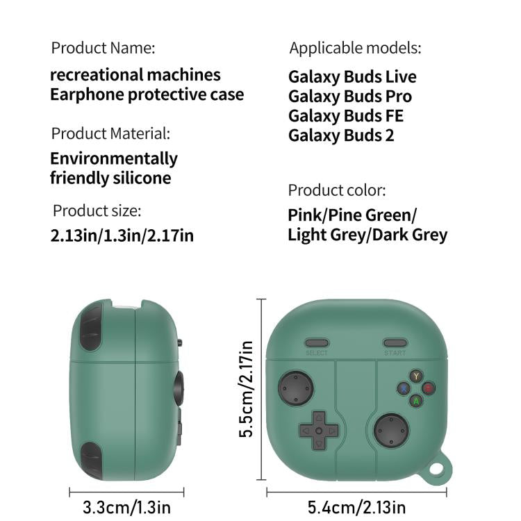 For Samsung Galaxy Buds Live Retro Game Console Style Silicone Earbuds Case