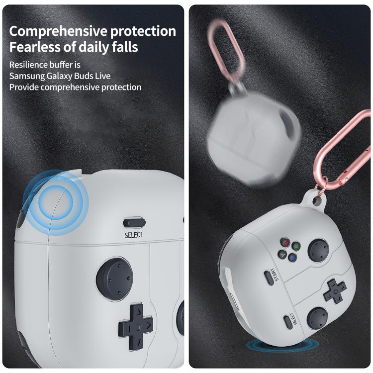 For Samsung Galaxy Buds Live Retro Game Console Style Silicone Earbuds Case
