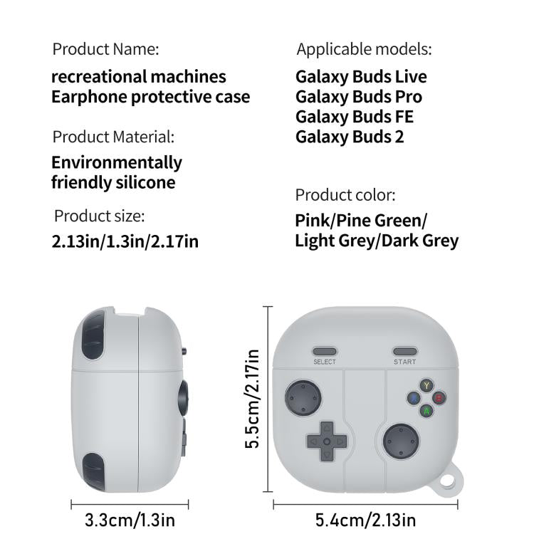 For Samsung Galaxy Buds Live Retro Game Console Style Silicone Earbuds Case
