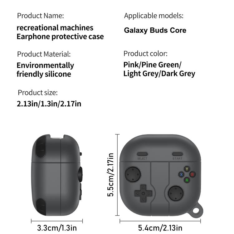 For Samsung Galaxy Buds Core Retro Game Console Style Silicone Earbuds Case