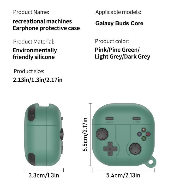 For Samsung Galaxy Buds Core Retro Game Console Style Silicone Earbuds Case