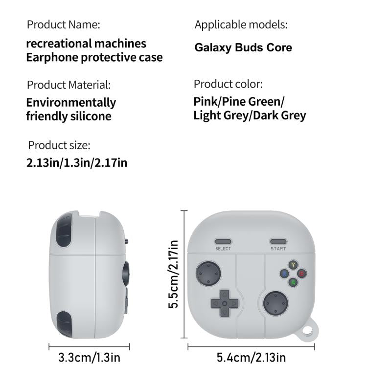 For Samsung Galaxy Buds Core Retro Game Console Style Silicone Earbuds Case