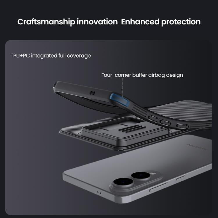 For Samsung Galaxy S25 Edge 5G NILLKIN CamShield Pro Magnetic PC Phone Case - Black