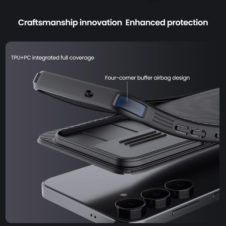 For Samsung Galaxy S25 FE 5G NILLKIN CamShield Pro Magnetic PC Phone Case - Black