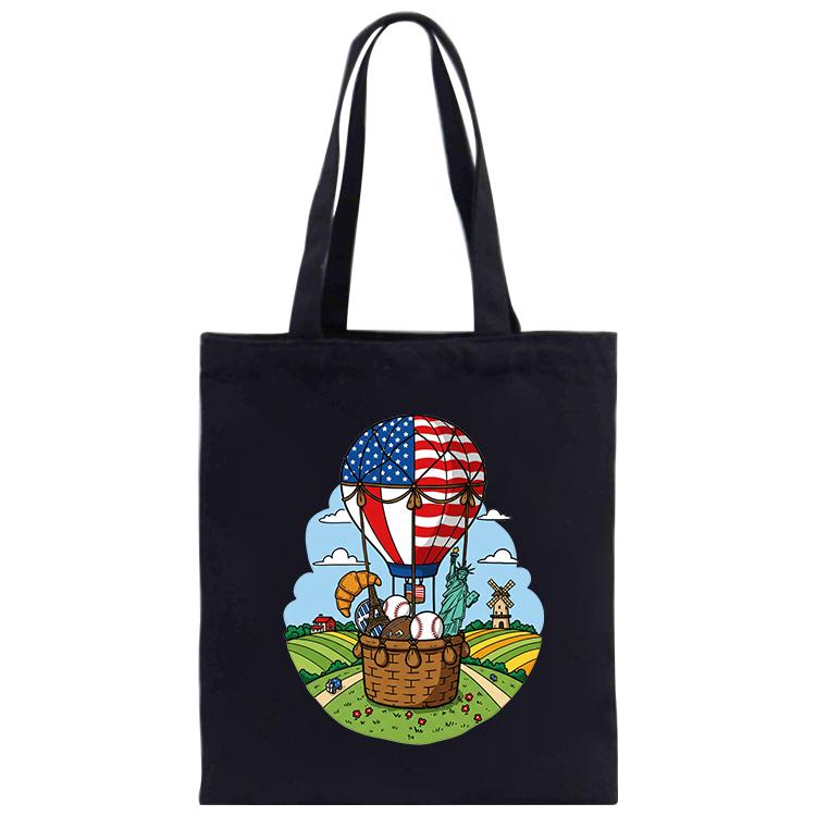 Balloon Printed Canvas Handbag Digital Print On Your Demand, Size:40x35cm